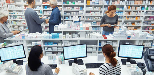 photo interieur pharmacie Balzac